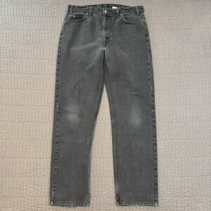 Vintage 90s Levis 505 Orange Tab Jeans Mens 38x32 (36x32) Black Faded Distressed